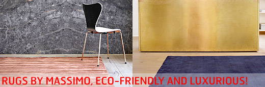 New arrival! Bamboo/wool rugs by Massimo, eco-friendly and luxurious...