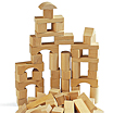 Wooden building blocks from Brio / Sweden.