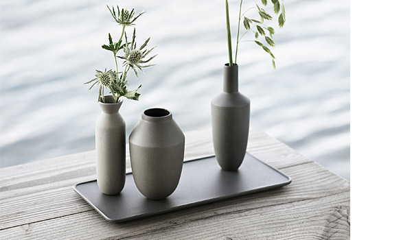 Balance vases by the water, by Hallgeir Homstvedt / Muuto.