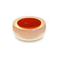 Orange glass bowl by Tora Urup