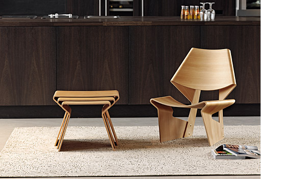 Gj Chair And Nesting Table In Teak By Grete Jalk Lange Production